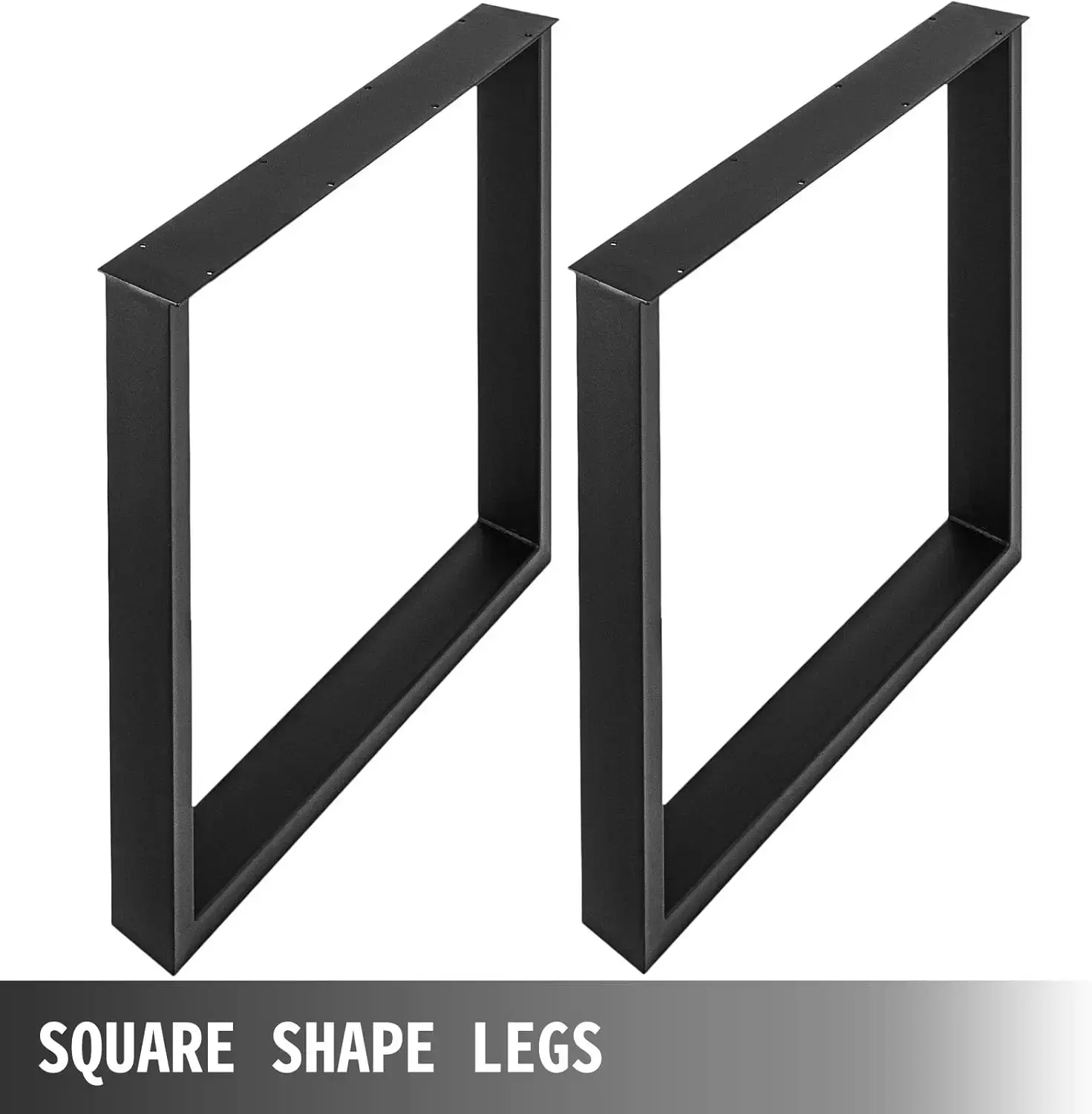 Set of 2 Steel Table Legs, 28''Height 35''Wide Dining Table Legs, Heavy Duty 3.1" Width Box Section Square Table Legs