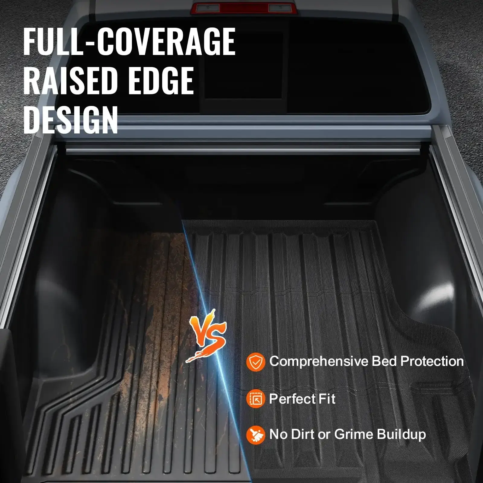 Truck Bed Mat Fit 2022-2024 Nissan Frontier TPE Truck Bed Liner Accessory