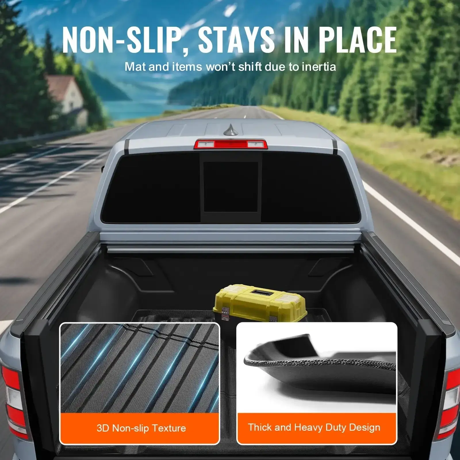 Truck Bed Mat Fit 2022-2024 Nissan Frontier TPE Truck Bed Liner Accessory