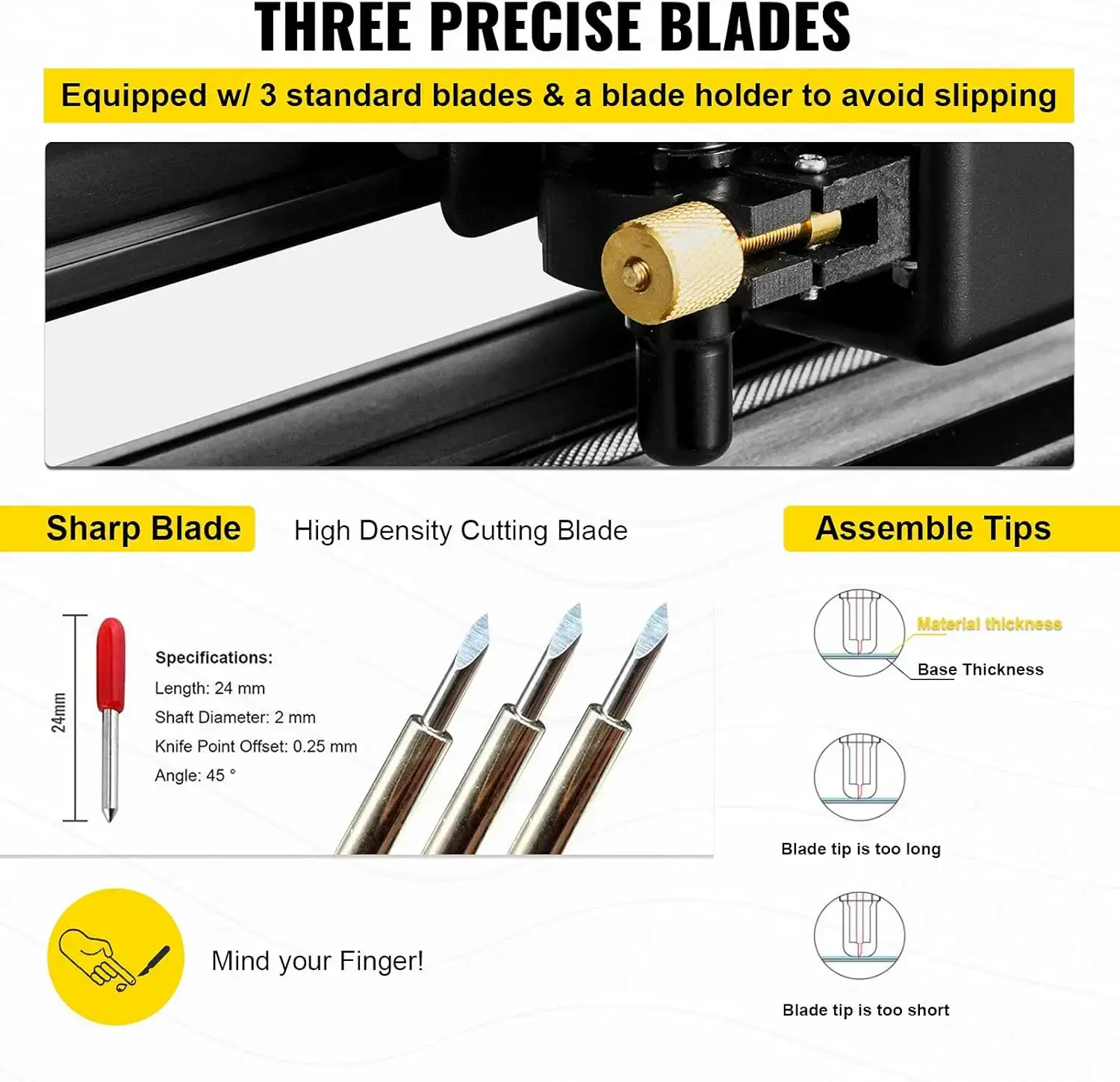 Vinyl Cutter Machine, 28 Inch Paper Feed Cutting Plotter Bundle w/Signmaster, Sturdy Stand, 3Blades, White