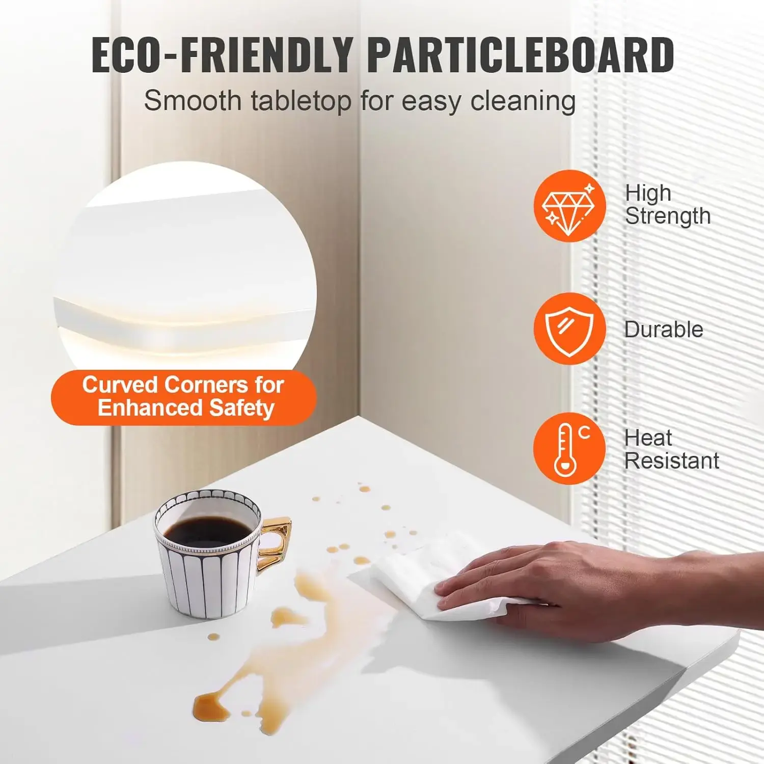 Wall Mounted Folding Table, Wall Mount Drop Leaf Tables, Wooden Floating Desk for Dining, Laundry Room, Office