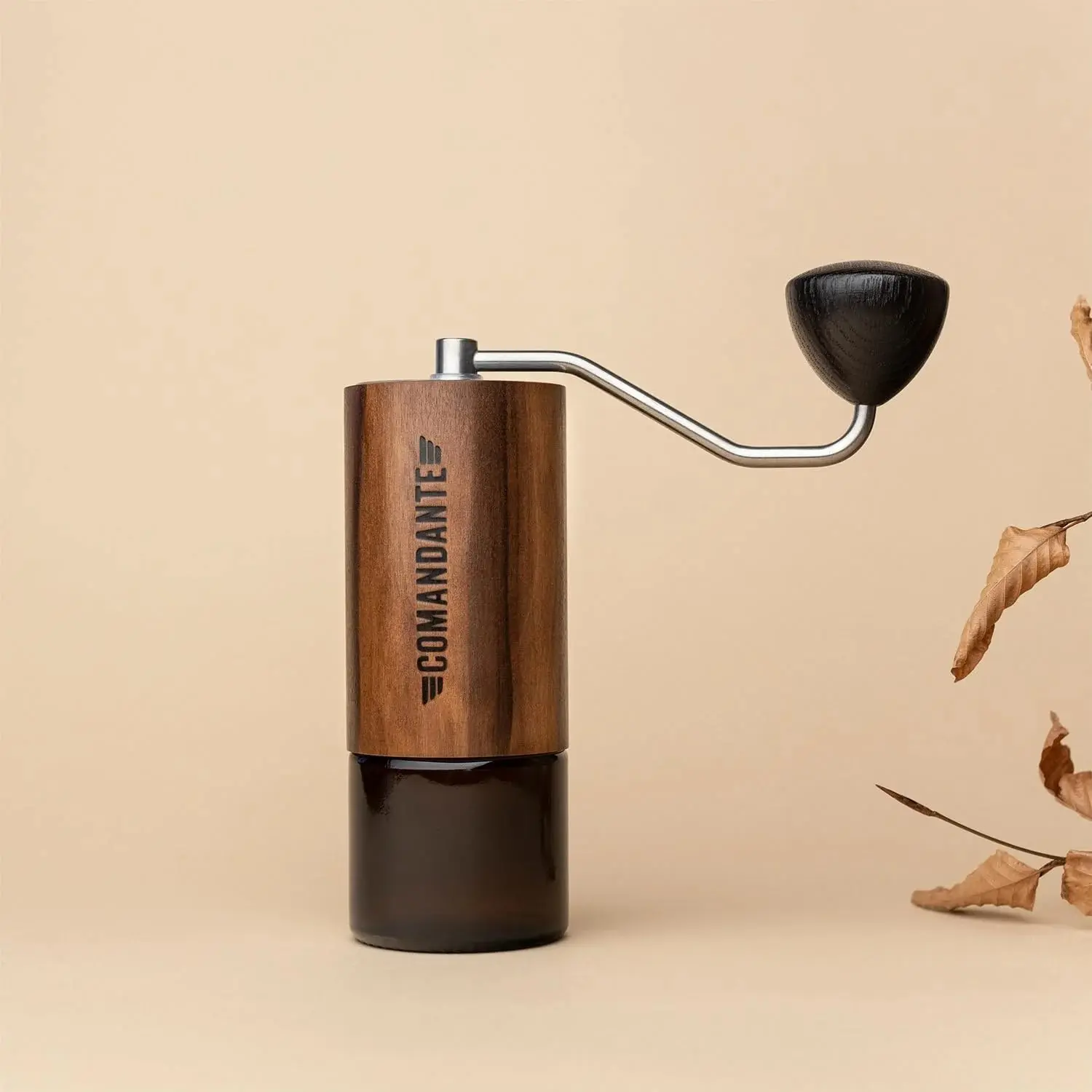 C40 MK4 Liquid Amber Manual Coffee Grinder, Stainless Steel, Silver/Brown