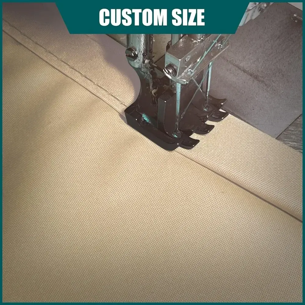 14' x 18' Beige Square Waterproof Sun Shade Sail Order to Make Canopy Awning, UPF50+ 98% UV Blockage Water Resistant, Outdoor B