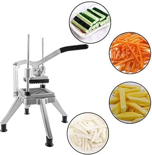Commercial Vegetable Fruit Chopper W/6-Wedge Slicer&1/4″&3/8″&1/2" Blade Professional Food Dicer French Fry Cutter Onion Slicer