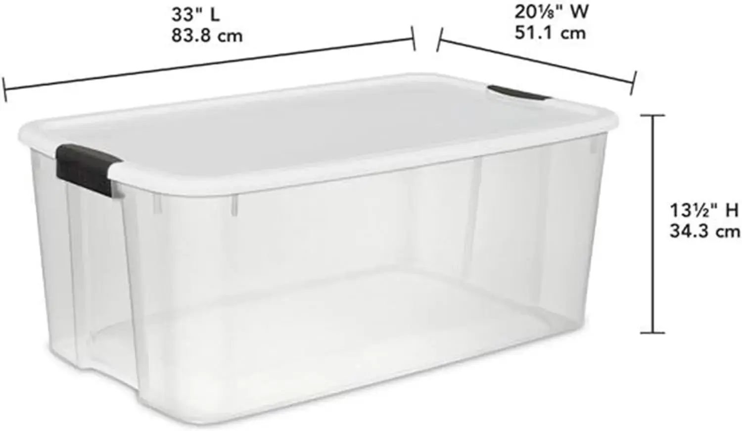 8-Pack Ultra Latching Box, Storage Bins with Lids, Clear Plastic, 116 Quart - Heavy-Duty Organizing Containers for Closet,