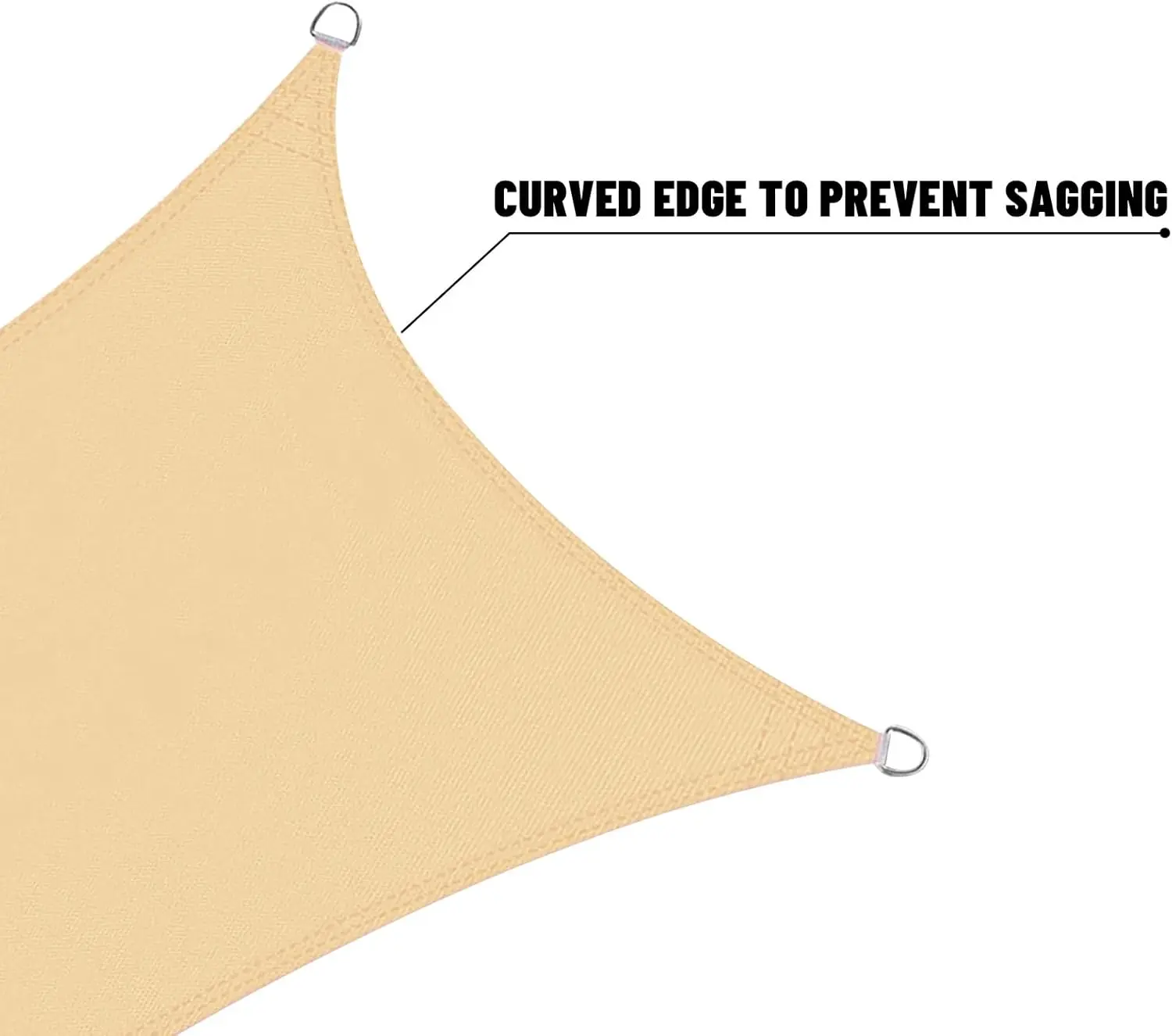 Waterproof 10'x13' Rectangular Sand Sun Shade Sail Cannoy UV Resistant for Outdoor Patio Garden Backyard (We Make Custom Size)
