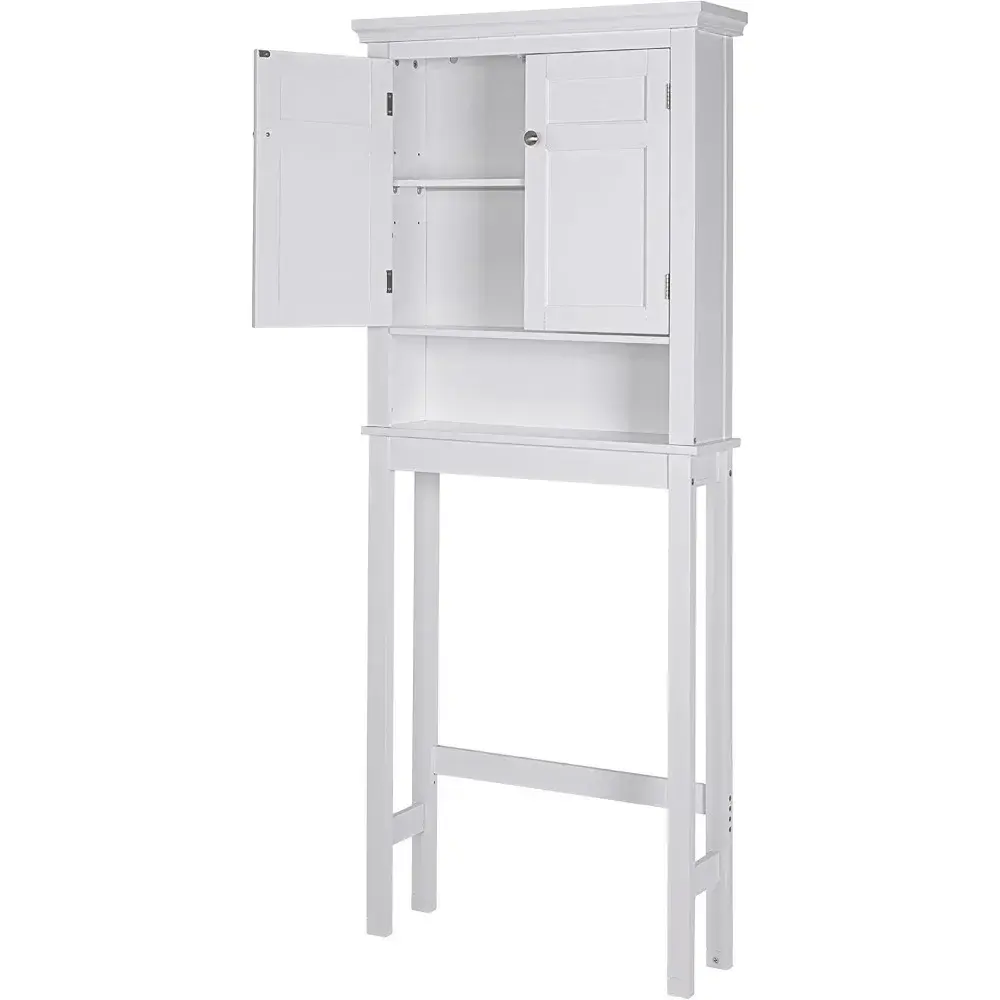 Over The Toilet Storage Cabinet, Bathroom Shelf Over The Toilet, Over Toilet Bathroom Organizer (White)