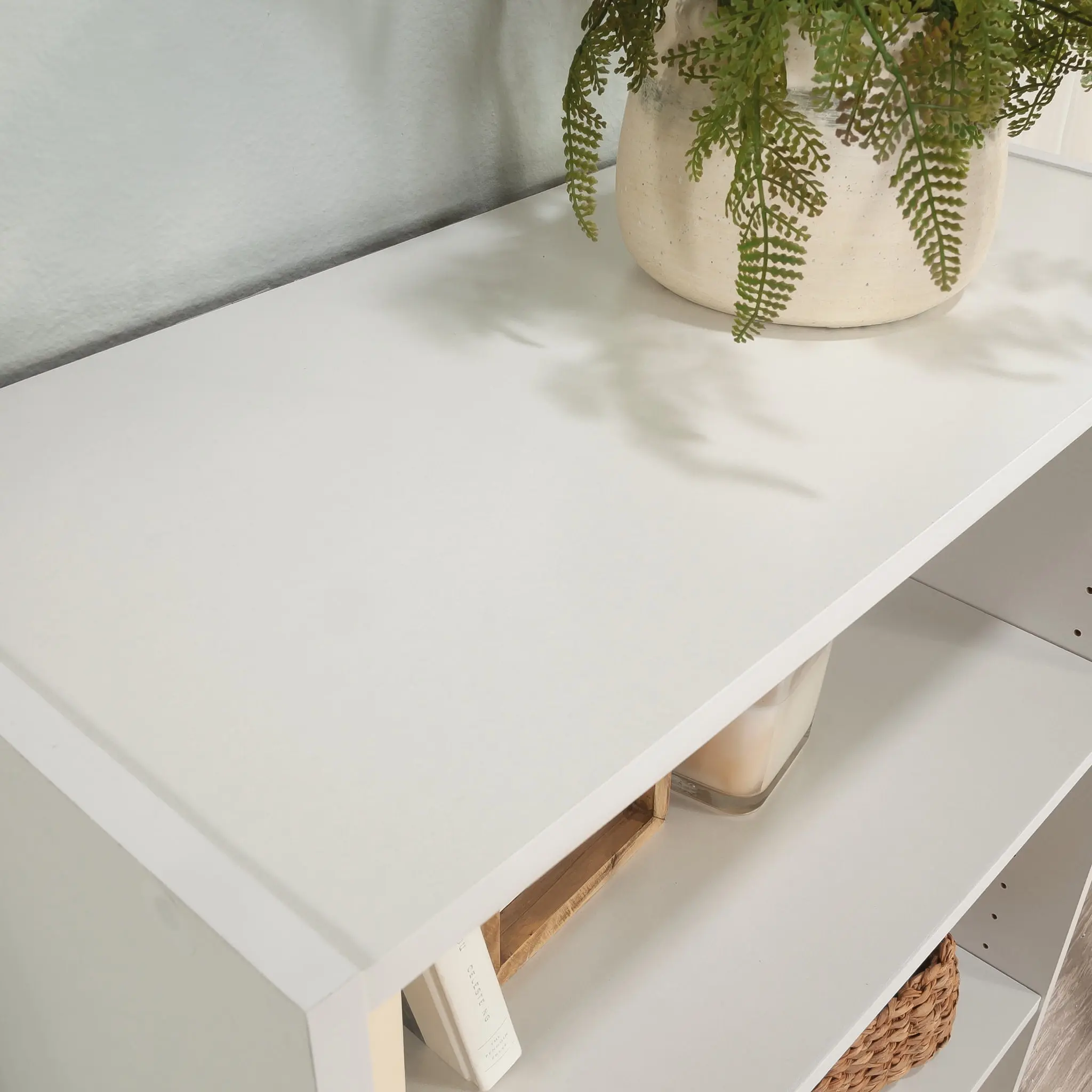 Beginnings Engineered Wood 3-Shelf Bookcase in Soft White