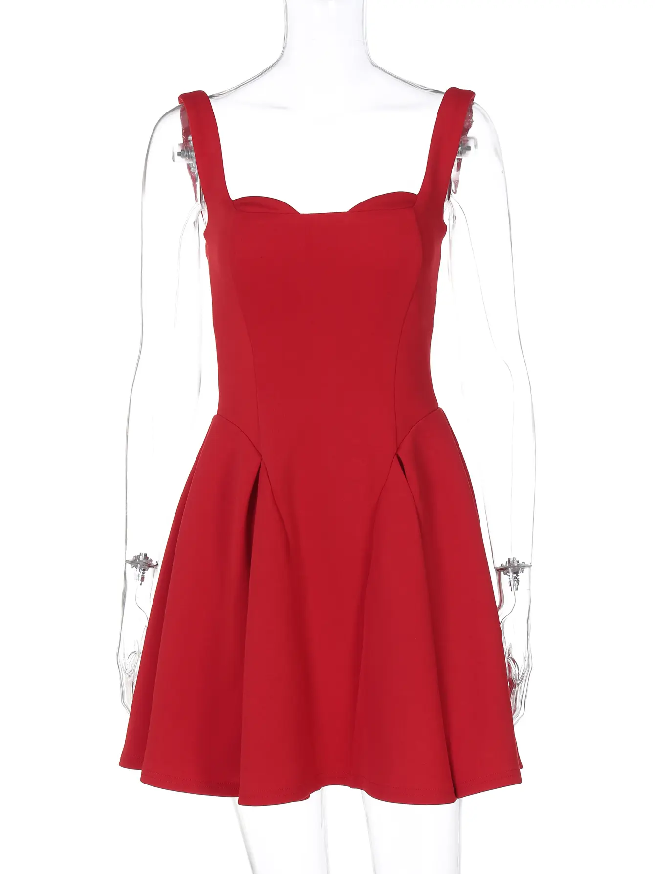 Hugcitar Women Elegant Straps Solid Zipper Sexy Pleated Slim Mini Dress 2025 Summer Fashion Clothes Evening Party Birthday Y2K