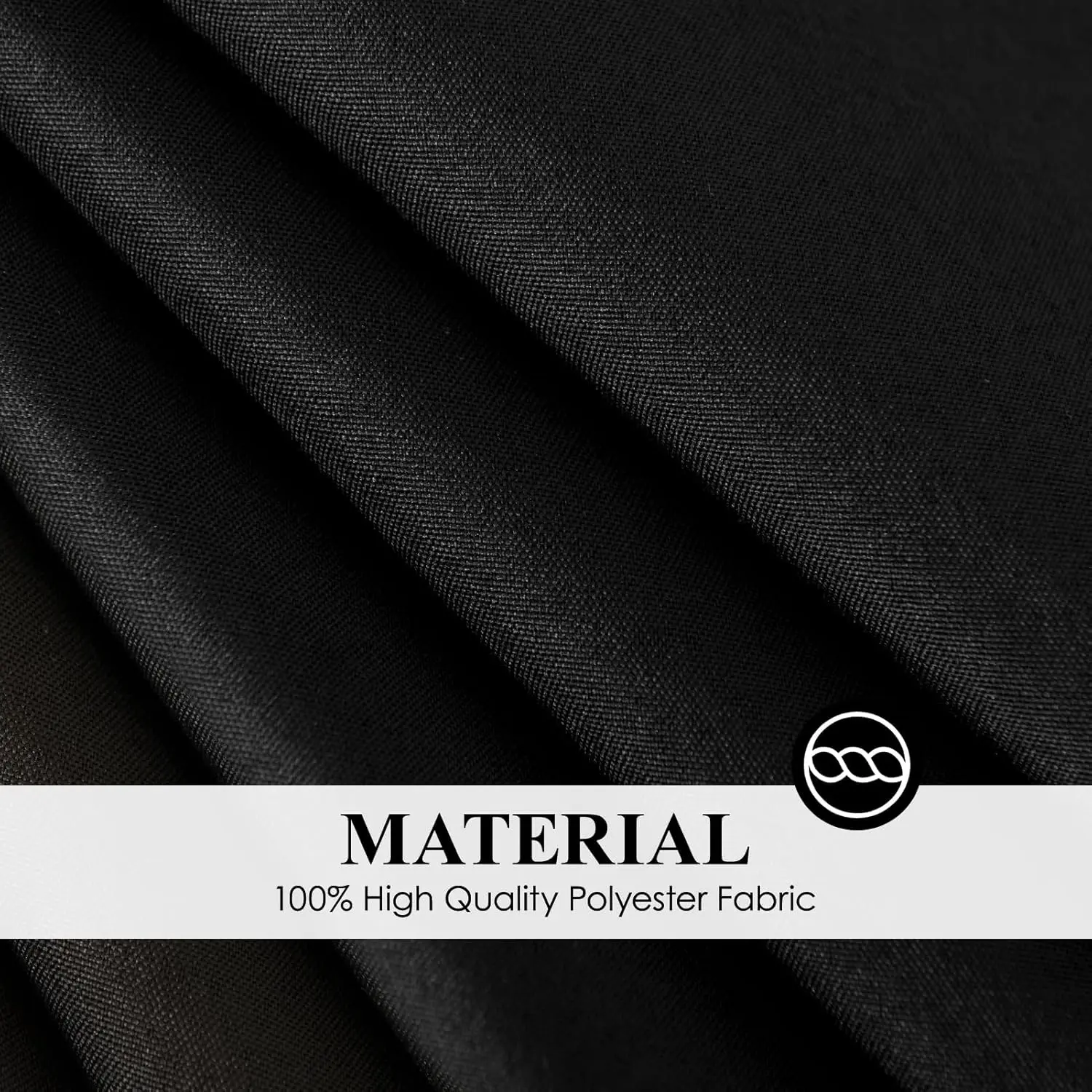Round Tablecloth 132 Inch 6 Pack Black Tablecloths Washable Decorative Linen Polyester Table Clothes Cover for Dining Table
