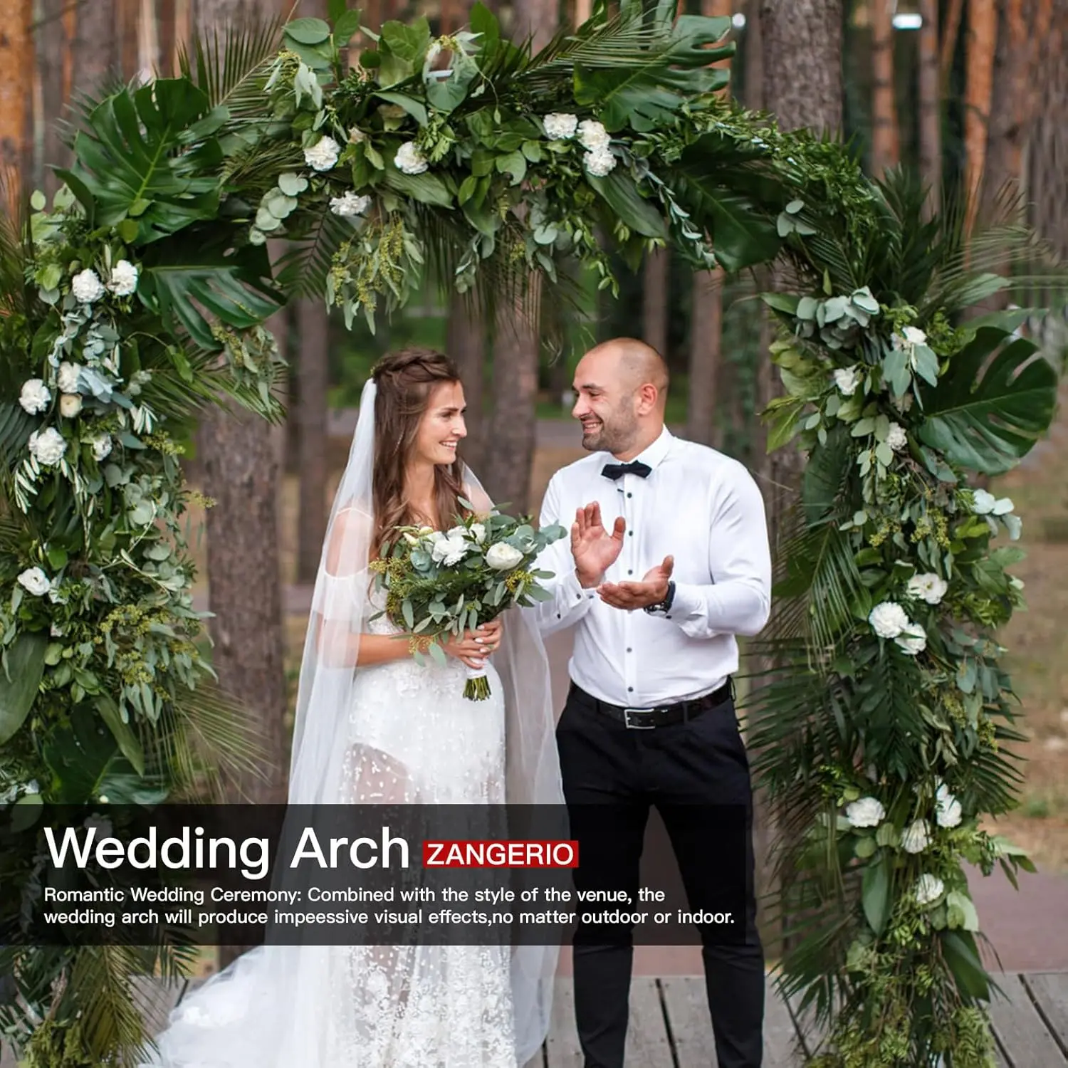 Garden Arch Trellis for Climbing Plants Outdoor Wedding Arches for Ceremony Black Metal Garden Arbor Indoor Garden Arches