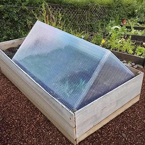 6 Pcs Polycarbonate Greenhouse Panels, 4' x 2' x 0.16'' Twin-Wall Panels, Polycarbonate Sheet for All Weather Outdoor Garden
