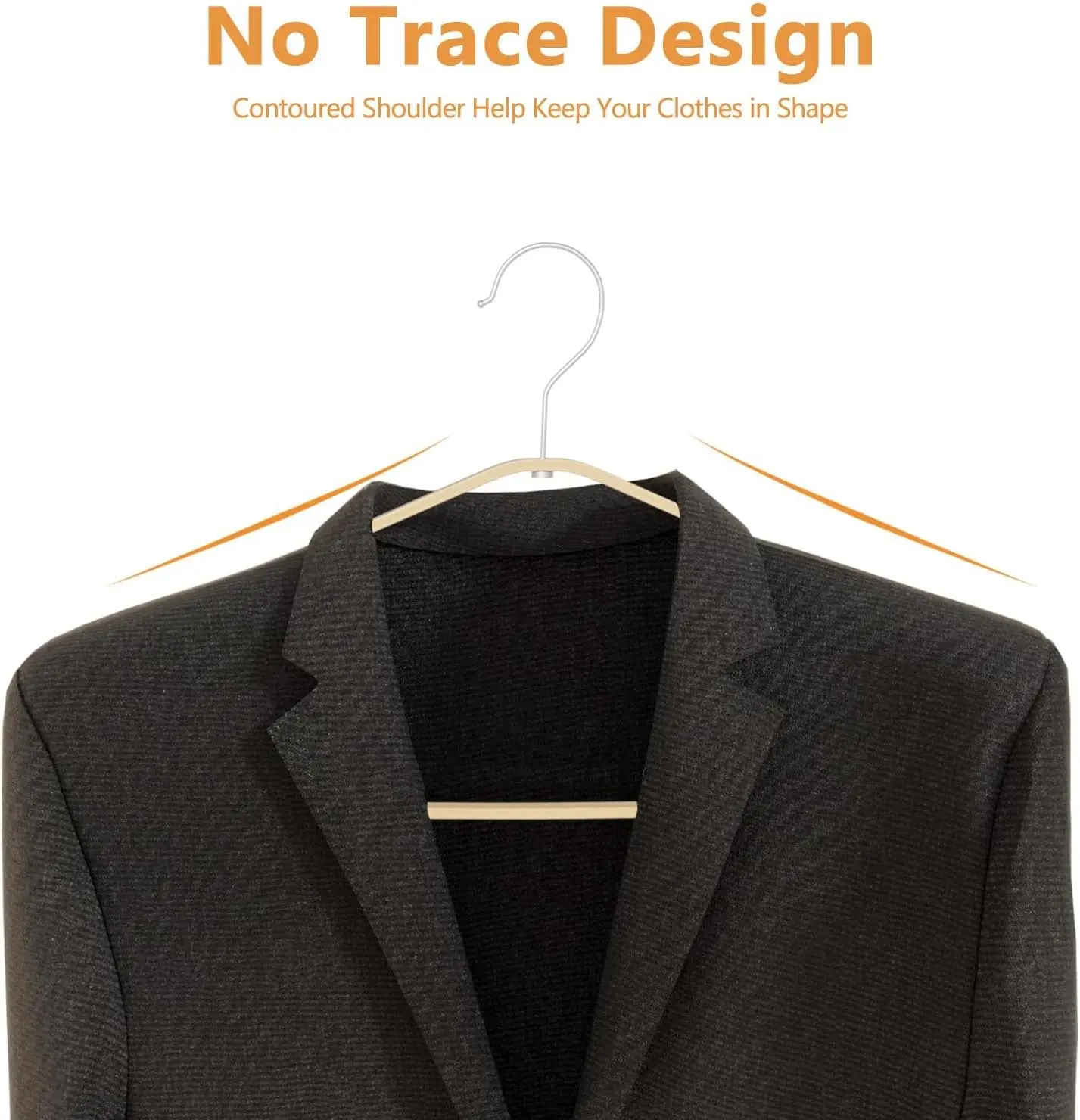 Bamboo Hangers 50 Pack - Durable & Slim Coat Hanger - Suit Hangers with 360-Degree Rotatable Hook, Suit Hangers for Clothes