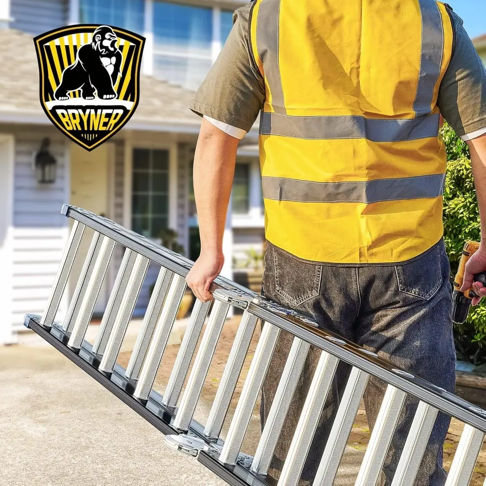 Step Folding Ladder 19.6ft Multi-Purpose Aluminium Extension Ladders, 7 in 1 Folding Adjustable Telescoping Step Ladder 330lbs