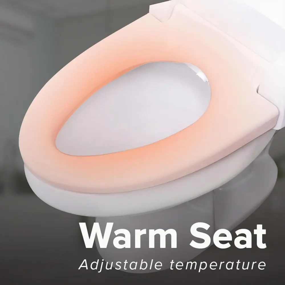 SB-1000WR Electric Bidet Toilet Seat with Heated Seating, Warm Air Dryer, Temperature Control Wash, and Remote Control, Round S