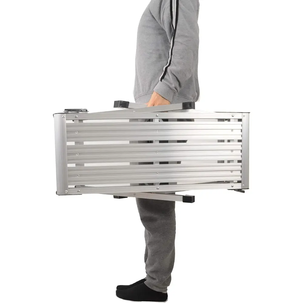 Work Platform Aluminum 30"x12"x20" Step Ladder Heavy Duty Foldable Aluminum Platform 330 Lbs Capacity