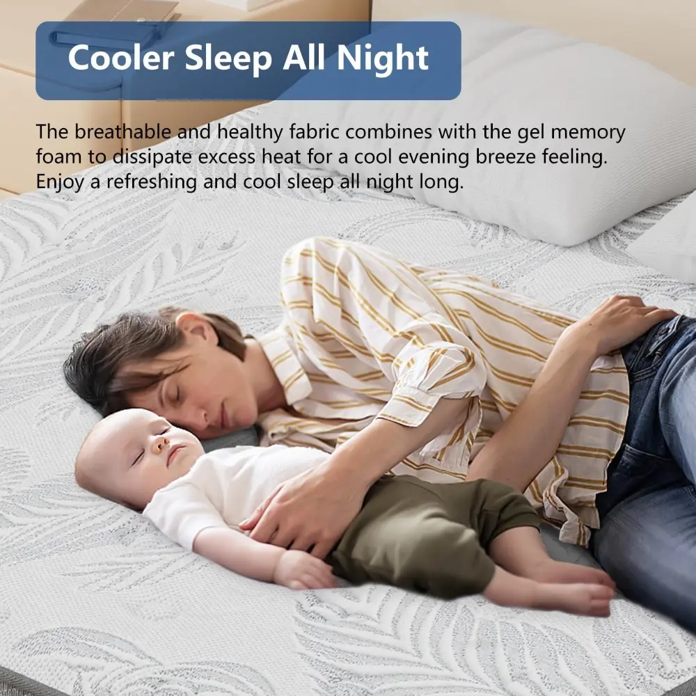 Twin XL Mattress,12 Inch Gel Memory Foam and Innerspring Hybrid XL Twin Mattress in a Box with Individual Pocket Spring for Moti