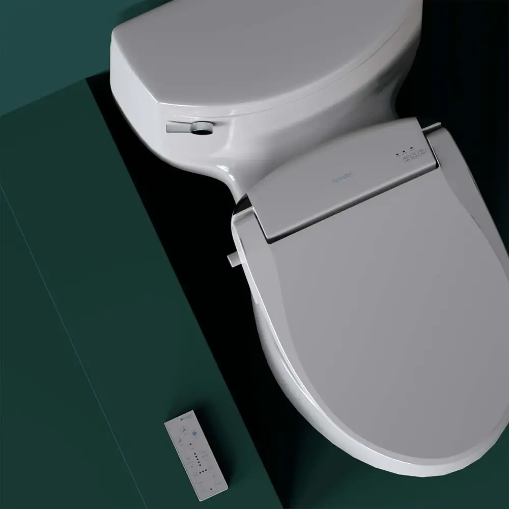 Swash SE600 Bidet Toilet Seat, Fits Elongated Toilets, White - Oscillating Stainless-Steel Nozzle, Warm Air Dryer, Ambient Nigh