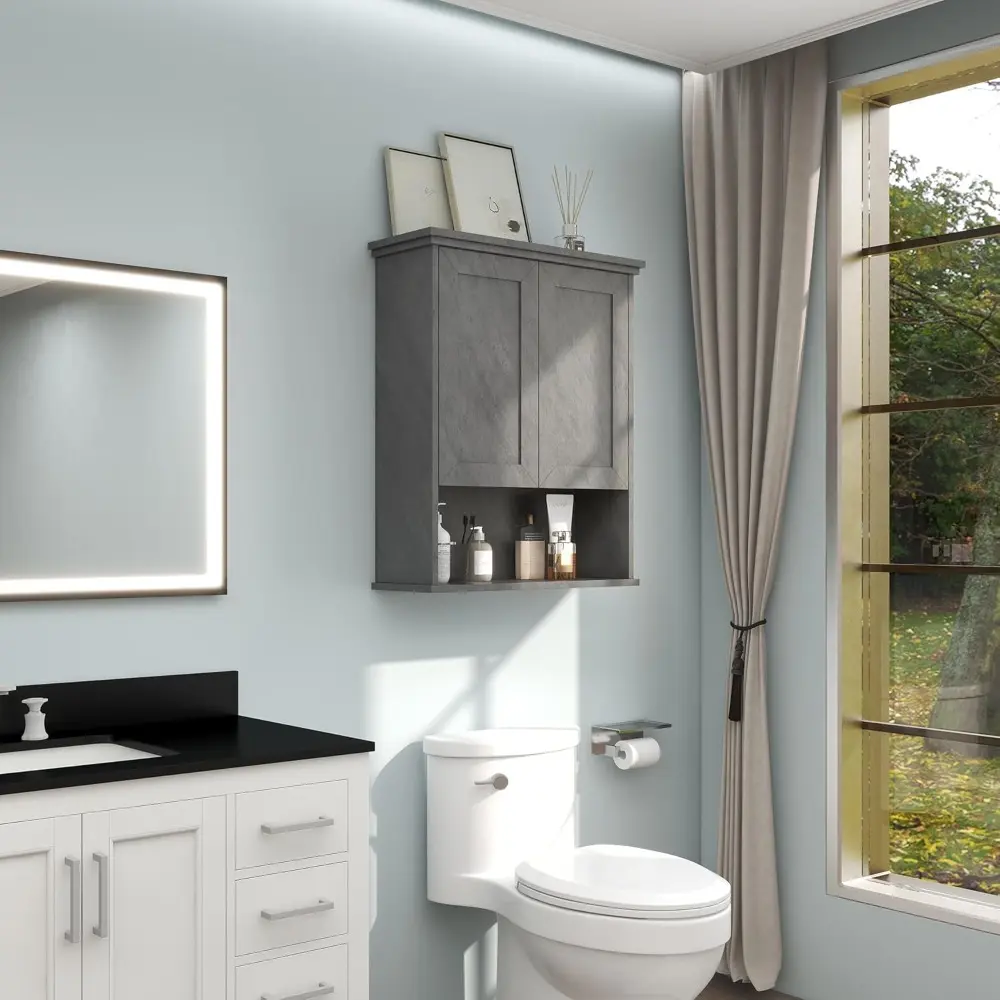 Bathroom Wall Cabinet Over Toilet Storage Cabinets 25x30 in Above Toilet Wood Medicine Cabinets for Bathroom Wall Mounted Cabine