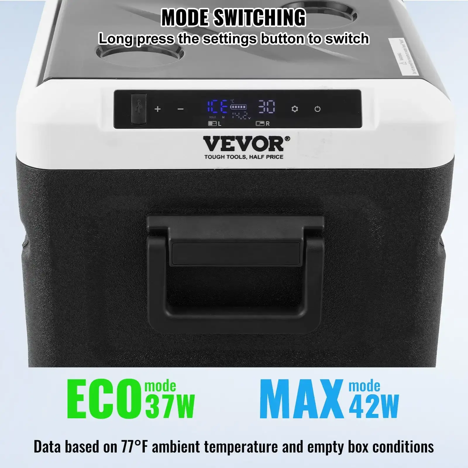 Portable Car Refrigerator Freezer with Ice Making Function - 38QT Dual Zone