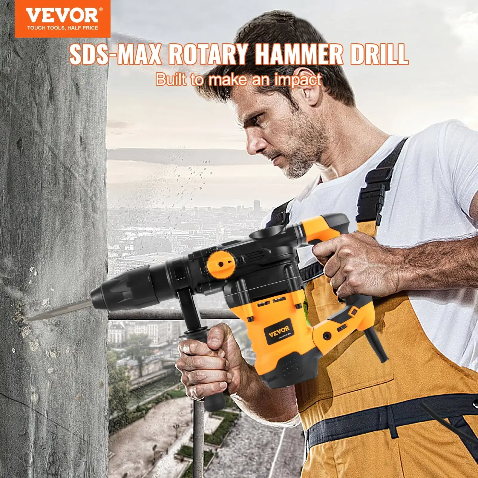 Rotary Hammer Drill Corded Drills 1-9/16" 3 Modes SDS-MAX Chipping Hammers