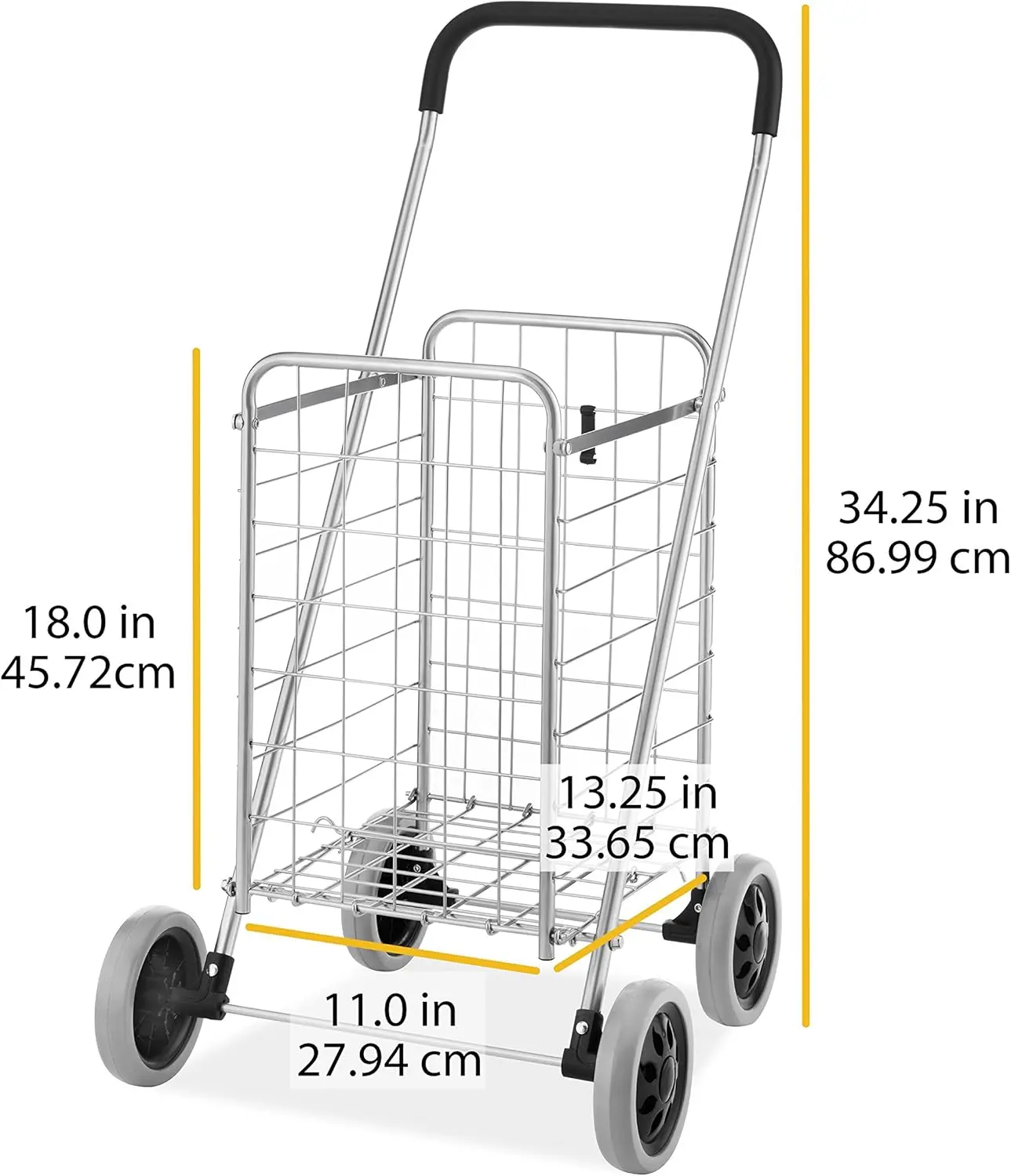 Utility Shopping Cart-Durable Folding Design for Easy Storage