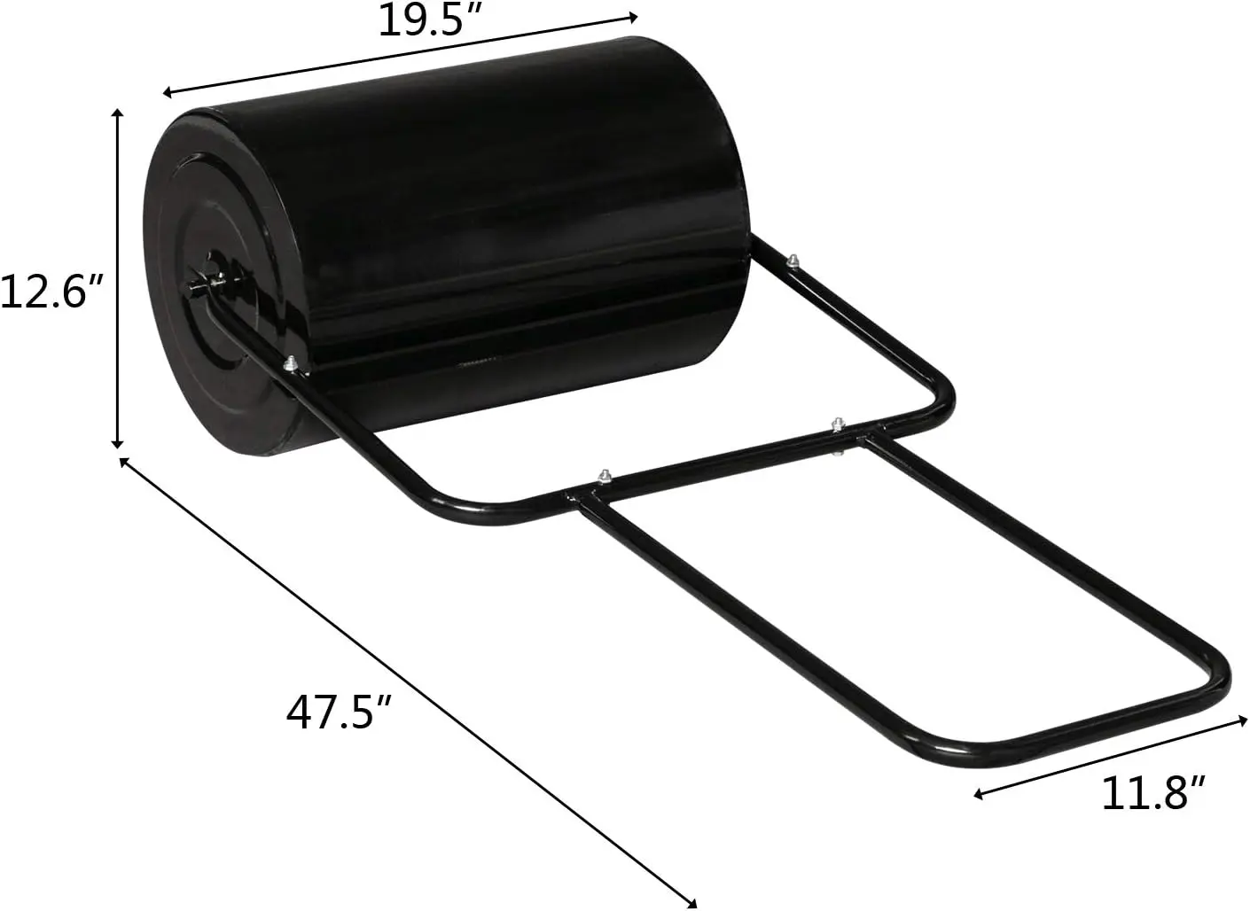 Lawn Roller Water Filled Pull Behind 20inch Garden Drum Roller Push/Tow Behind, Water/Sand Filled Roller for Garden, Lawn