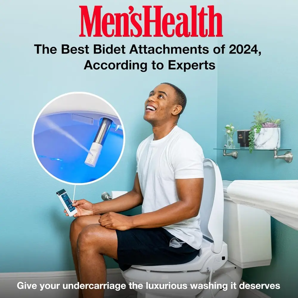 2000 Series Heated Bidet Attachment for Toilet with Unlimited Heated Water, Wireless Remote, Deodorizer, and Warm Air Dryer - A