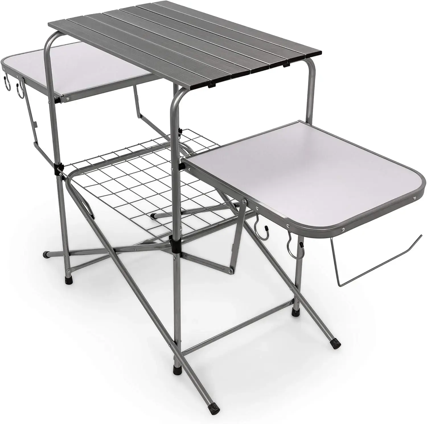 Olympian Deluxe Portable Grill Table | Provides Plenty of Room for Grilling Gear | Ideal for Picnics, Camping, Boating,