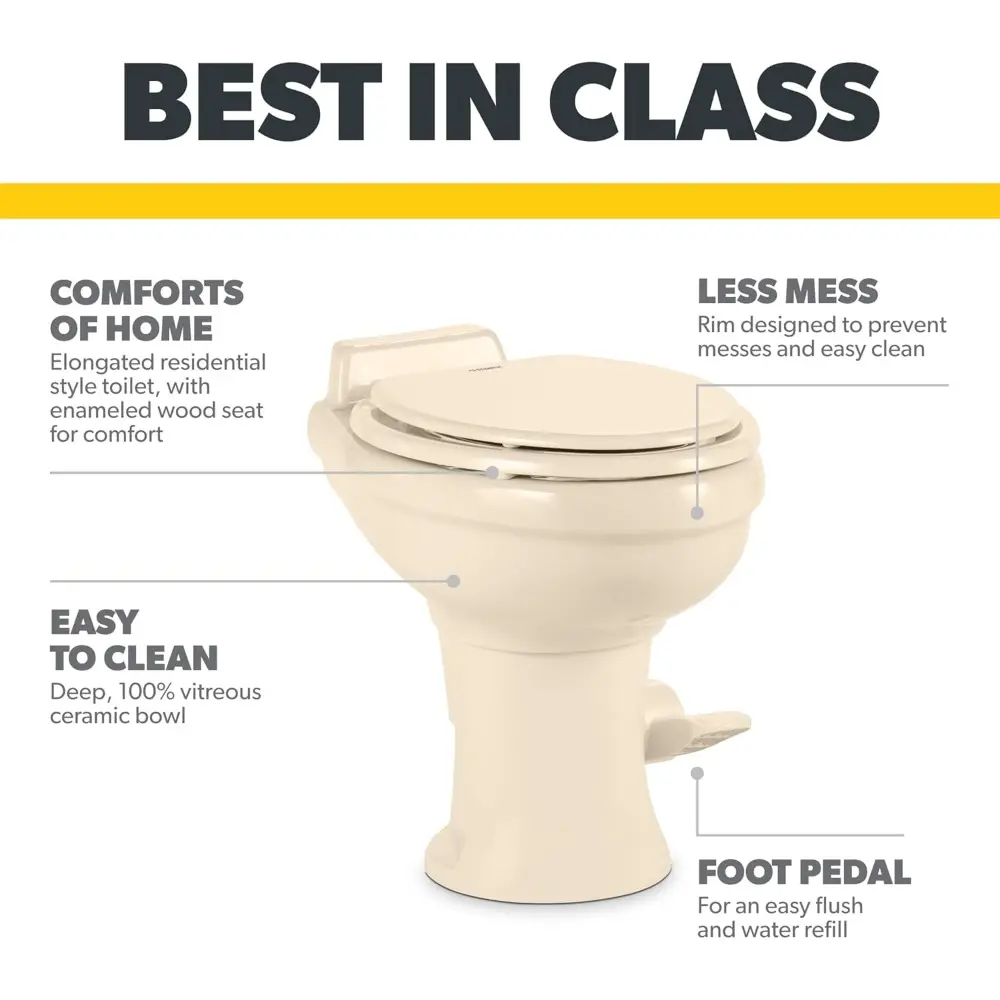 320 Series Standard Height Toilet, Bone