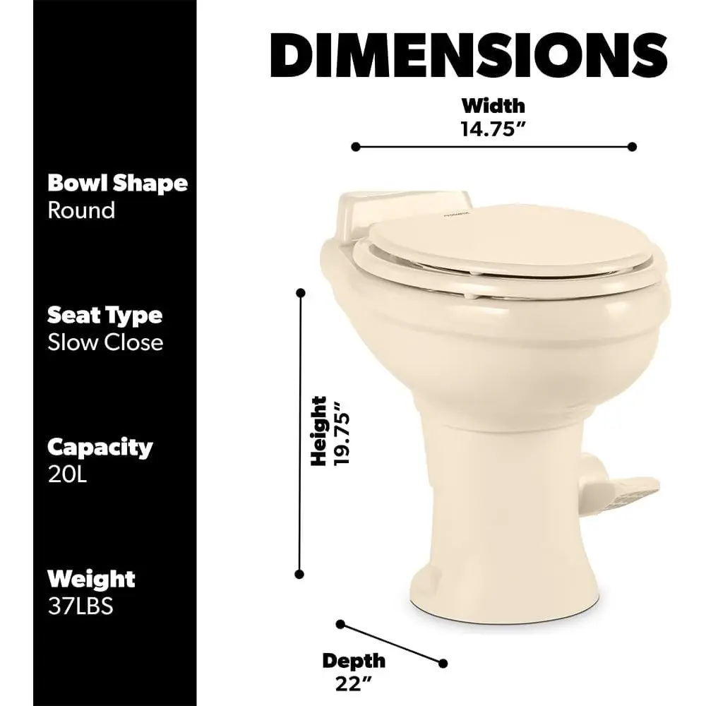 320 Series Low Profile Toilet, Bone