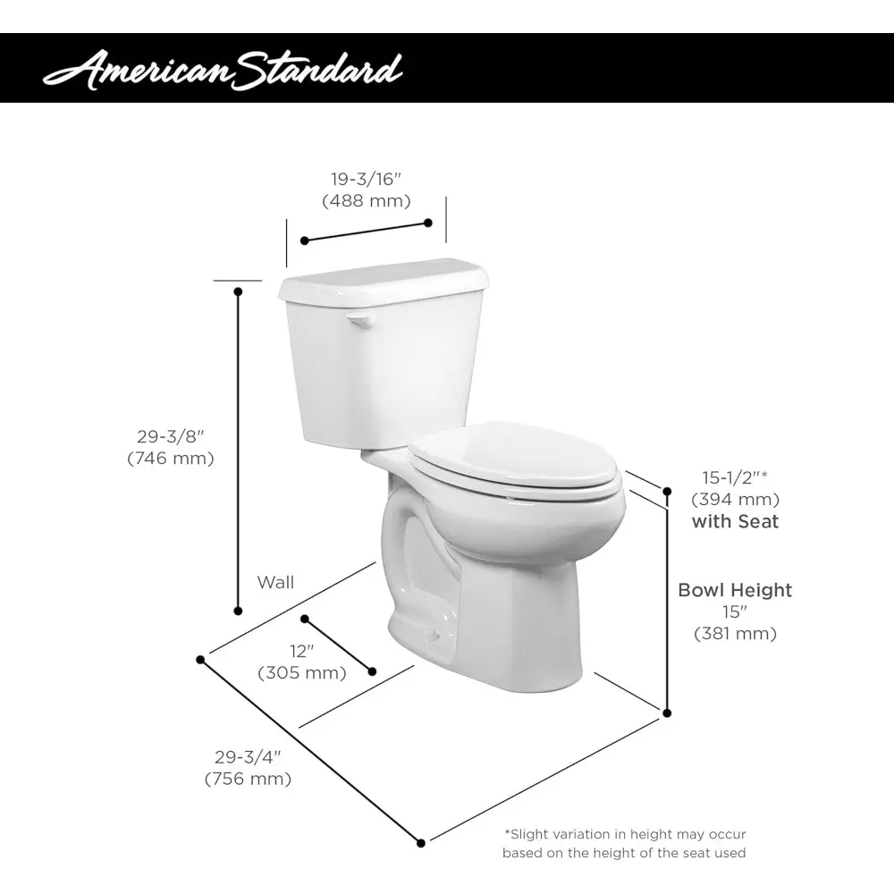 221CA104.020 Colony 1.28 GPF 2-Piece Elongated Toilet with 12-In Rough-In, White
