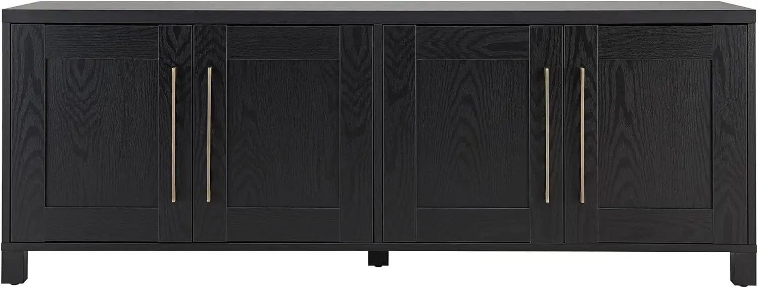 Rectangular TV Stand for TV's up to 80" in Black Grain.