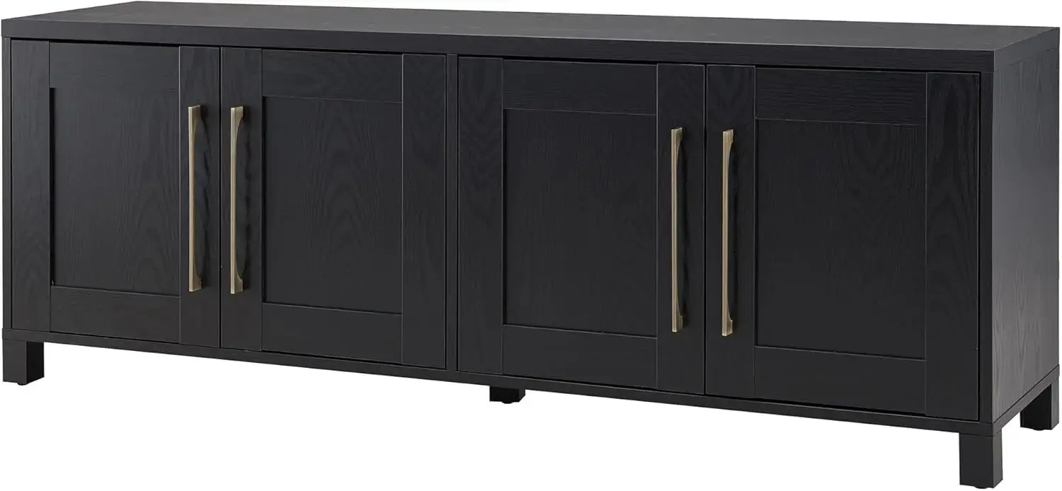 Rectangular TV Stand for TV's up to 80" in Black Grain.