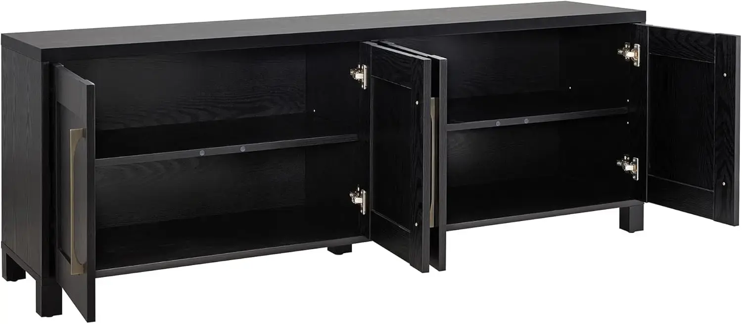 Rectangular TV Stand for TV's up to 80" in Black Grain.