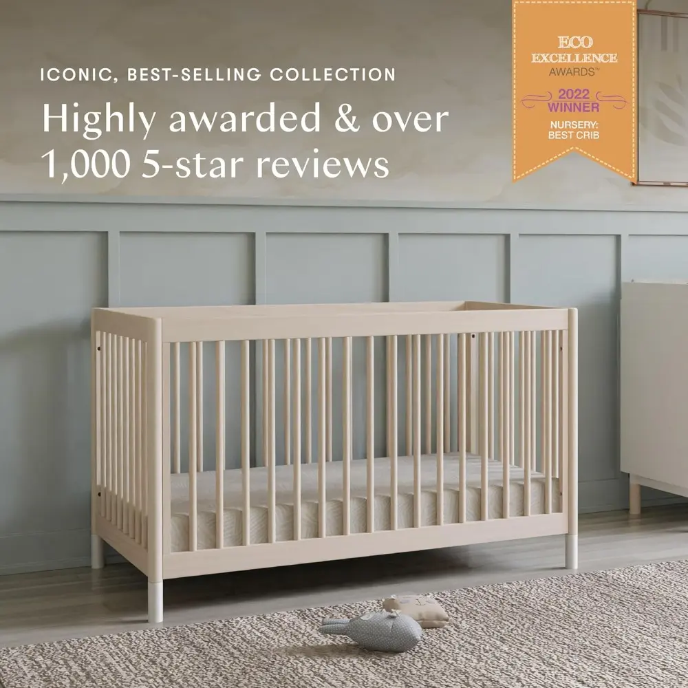 Babyletto Gelato 4-in-1 Convertible Baby Crib with Wooden Toddler Bed, Daybed & Full-Size Bed Conversion - GREENGUARD Gold Certi