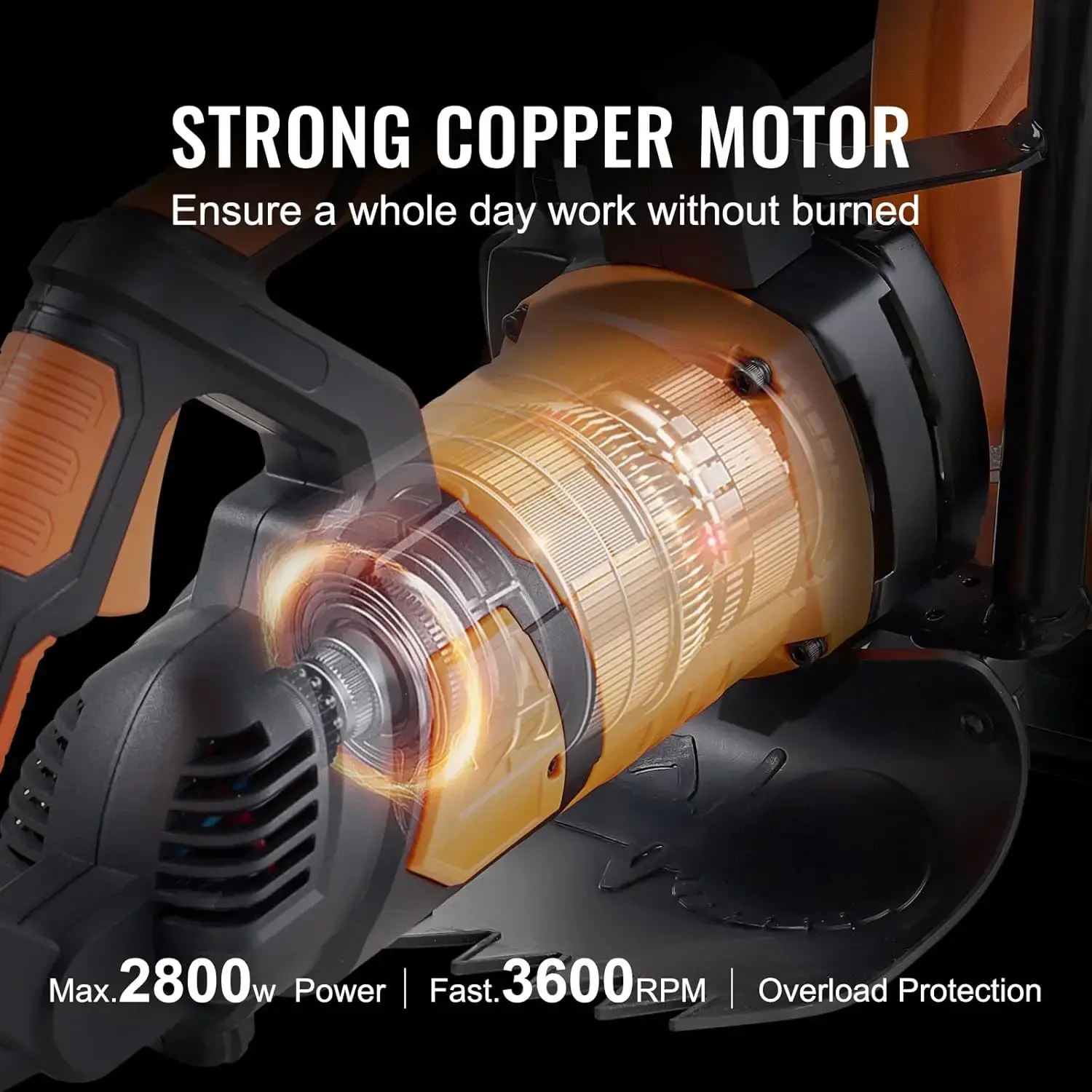 Electric Concrete Saw, 16 in, 3200 W 15 A Motor Circular Saw Cutter with Max. 6 in Adjustable Cutting Depth