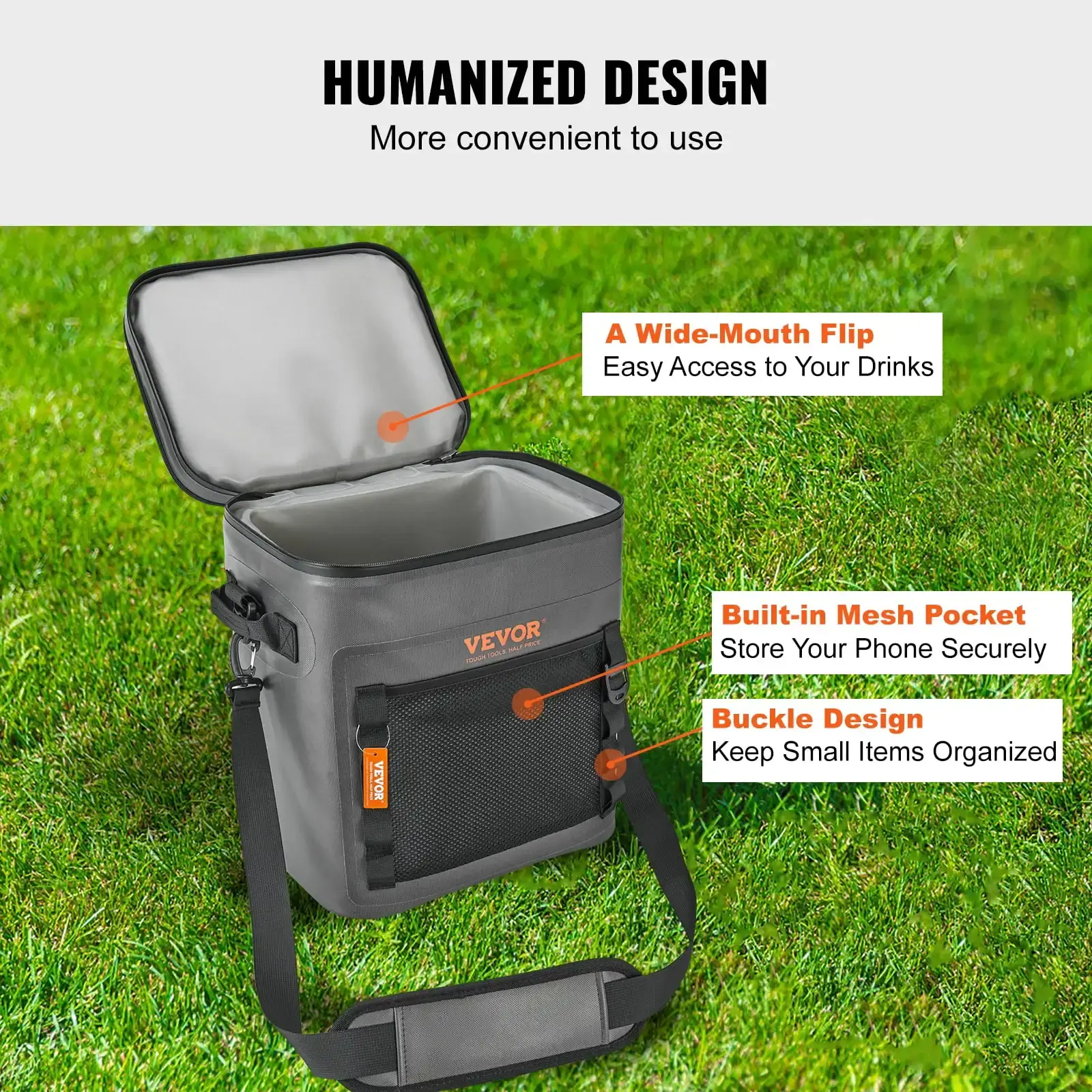 Soft Cooler Bag 30 Cans Leakproof Waterproof Soft Sided Cooler Bag Portable,Lightweight & Portable Collapsible Cooler for