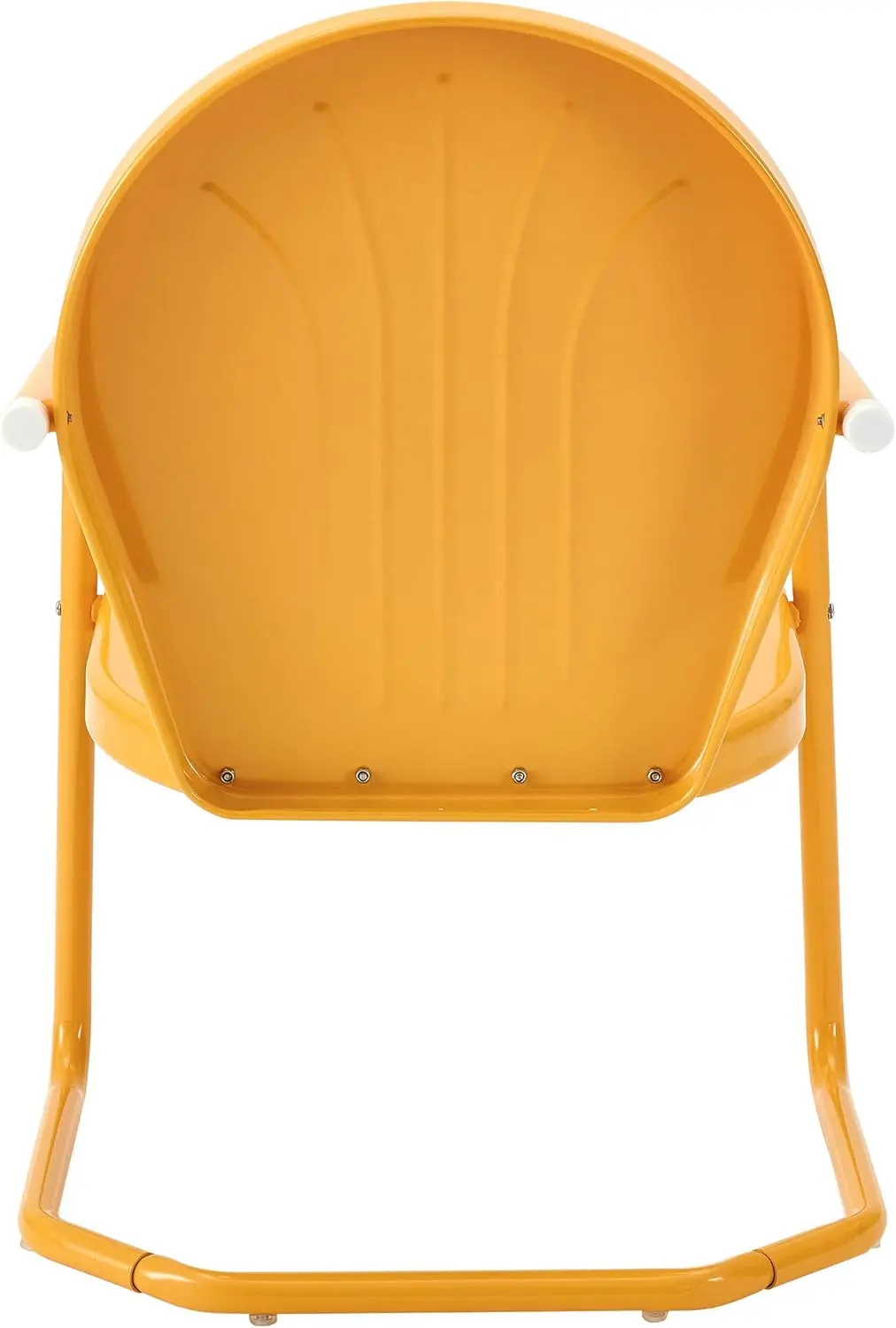 Griffith Outdoor Chair, Retro Metal Patio Chairs for Dining, Porch, Deck, Balcony, Tangerine