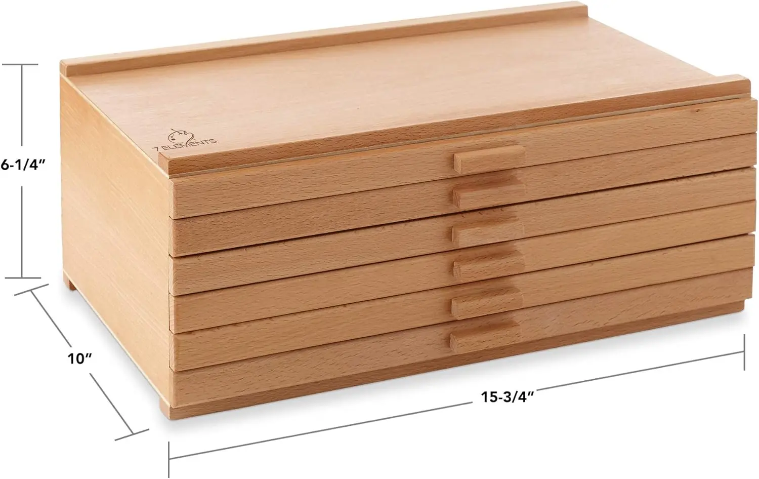 12 Drawer Wooden Artist Storage Supply Box for Pastels, Pencils, Pens, Markers, Brushes and Tools