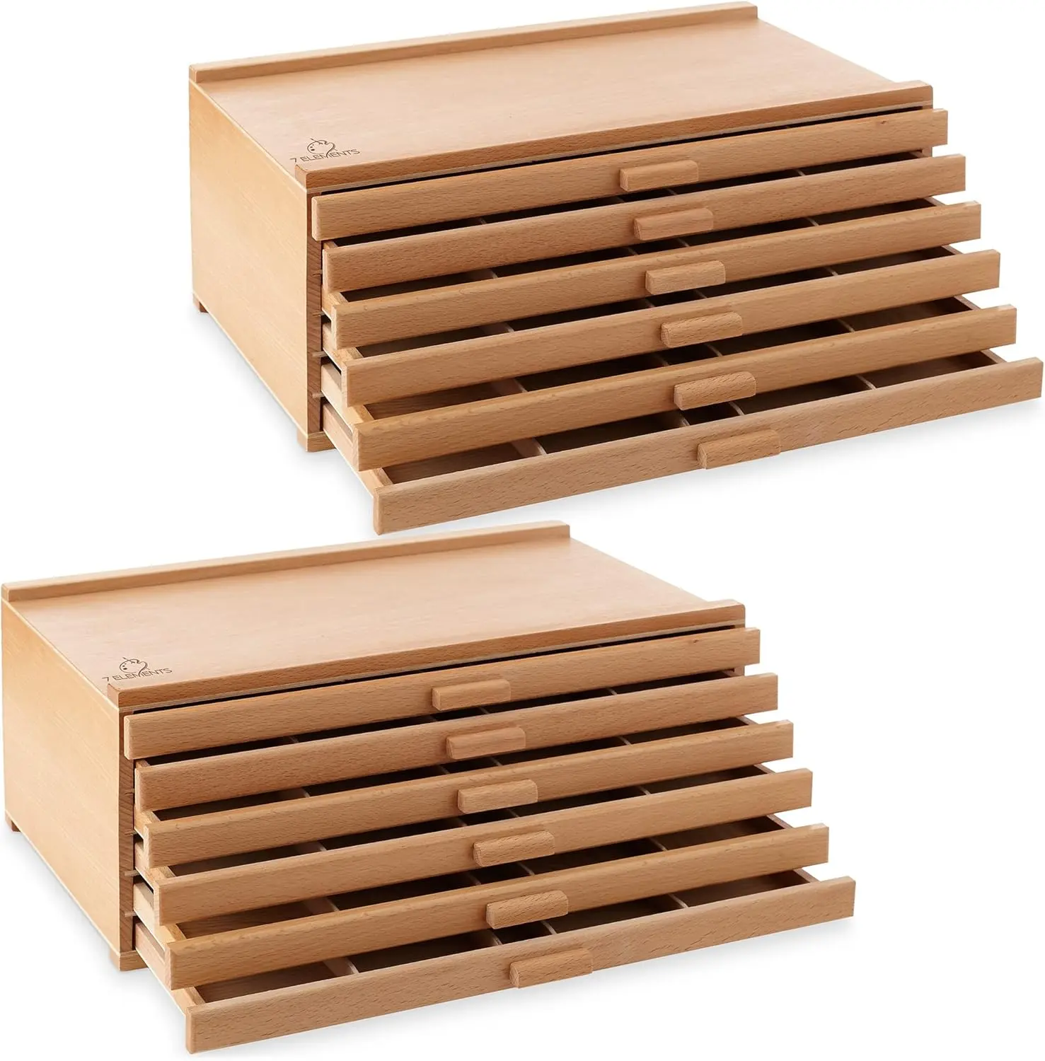 12 Drawer Wooden Artist Storage Supply Box for Pastels, Pencils, Pens, Markers, Brushes and Tools