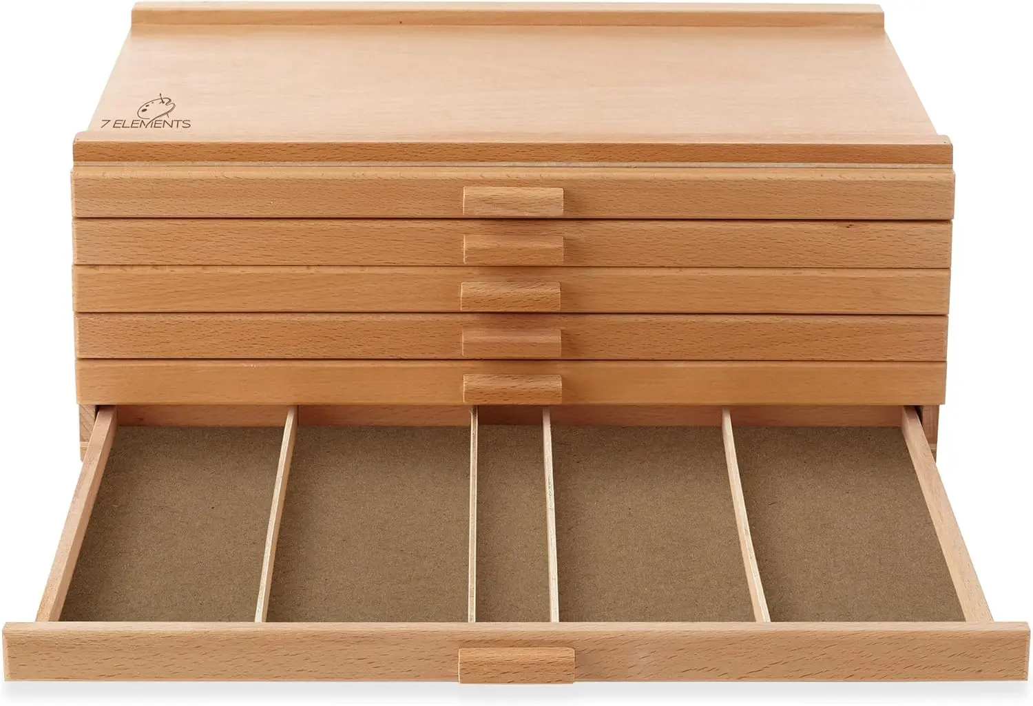 12 Drawer Wooden Artist Storage Supply Box for Pastels, Pencils, Pens, Markers, Brushes and Tools