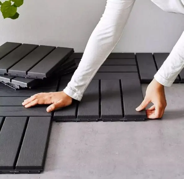 36 sq. ft Plastic Interlocking Deck Tiles,36 Pack,12"x12" Waterproof Outdoor Flooring All Weather Use, Patio Floor Decking Tiles