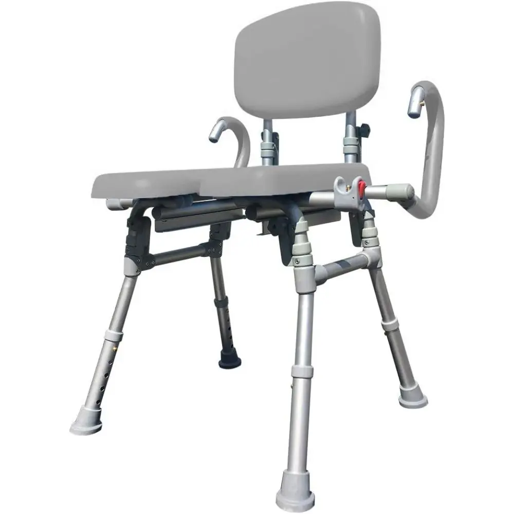 UltraCommode™ Foldable Commode and Shower Chair, Soft, Warm, Portable and Foldable XL Toilet Seat with Open Front, Padded Armre