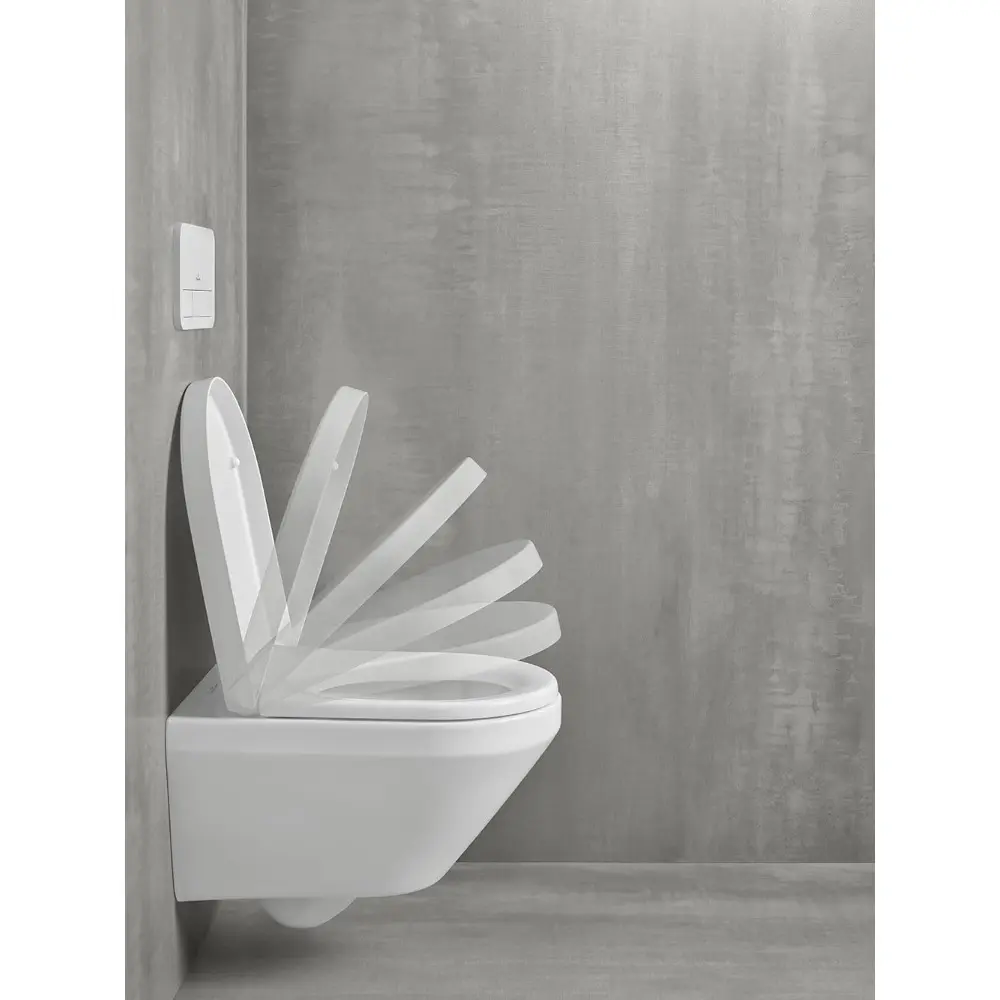Villeroy & Boch Subway 2.0 9M68S101 Toilet Seat Soft Close Mechanism/Chrome-Plated Hinges/White