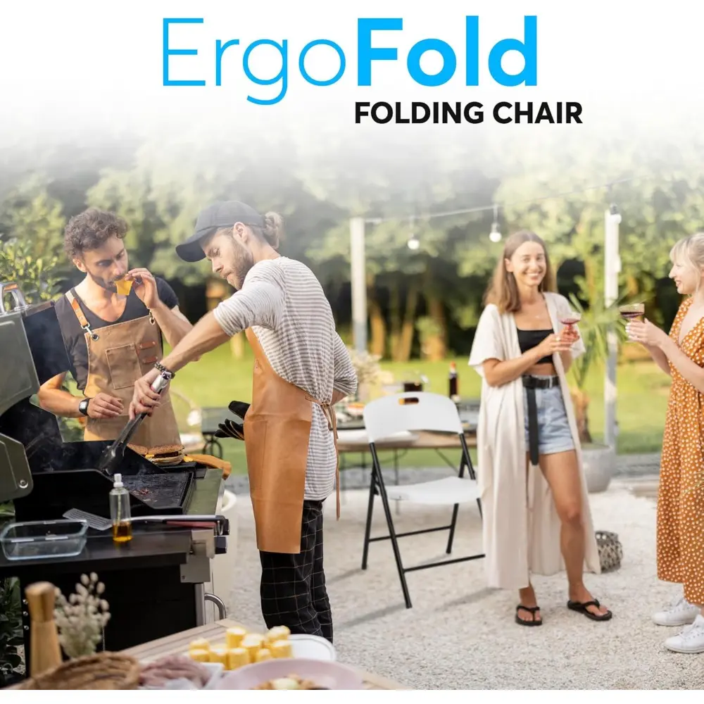 Folding Chair, Indoor Outdoor Plastic Commercial Stackable Foldable Guest Chairs for Events Office Wedding Party Picnic Kitchen
