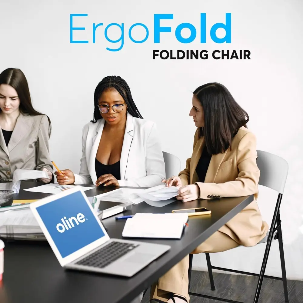 Folding Chair, Indoor Outdoor Plastic Commercial Stackable Foldable Guest Chairs for Events Office Wedding Party Picnic Kitchen