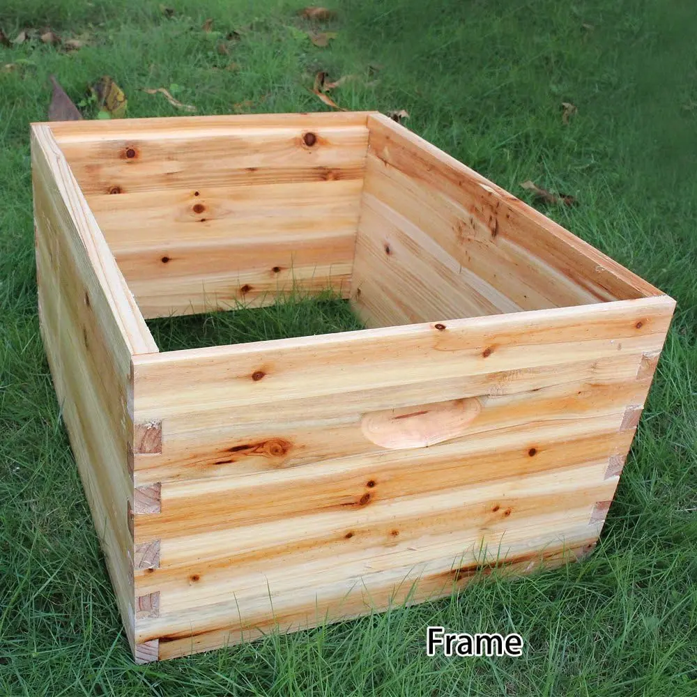 Bee Hive, Beehive with 7pcs Auto Super Frames, Bee House with 1pcs Super Boxes, 1pcs Brood Boxes(No Brood Frames),