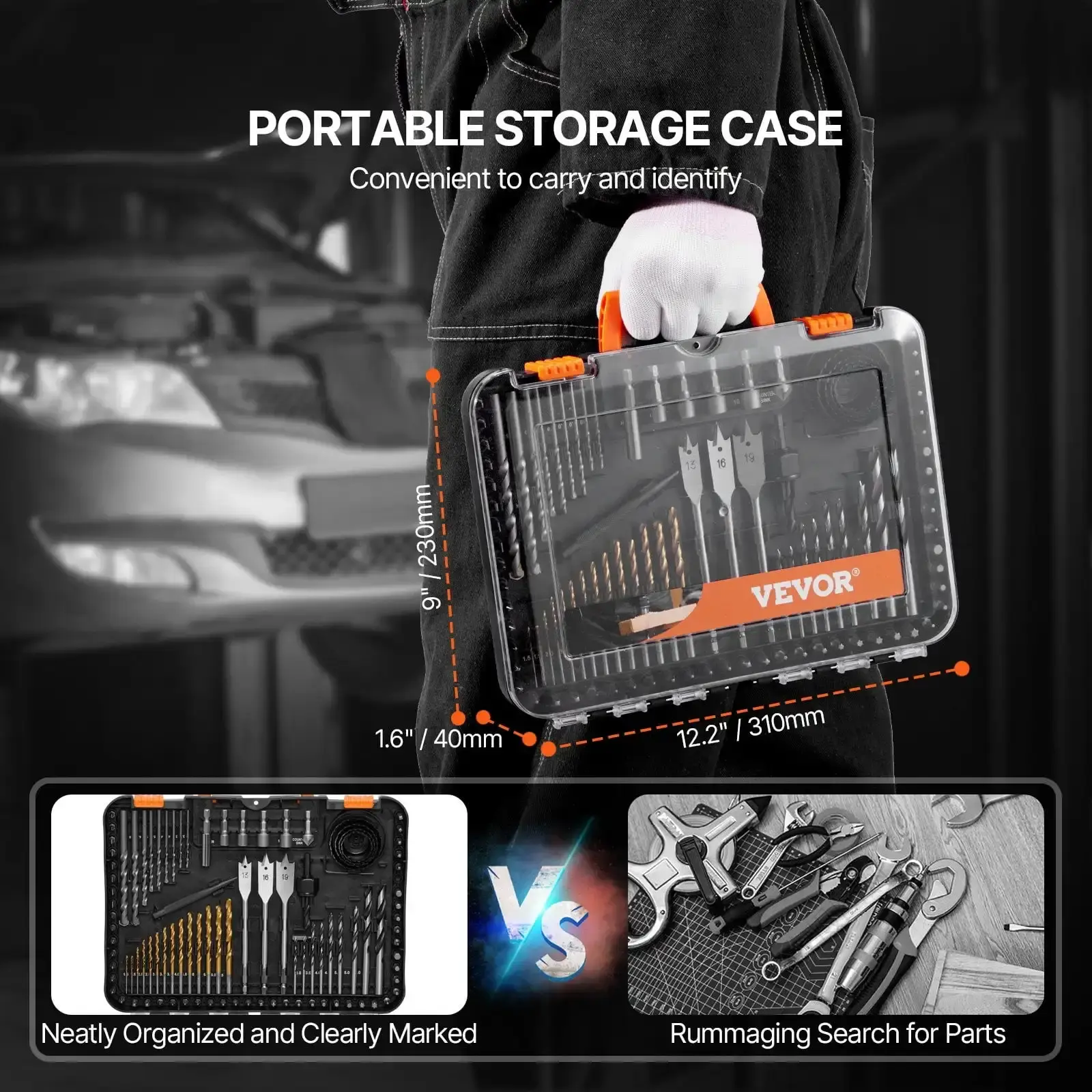 Drill Bit Set 100PCS Screwdriver Bit Set with Carrying Case Multi-purpose