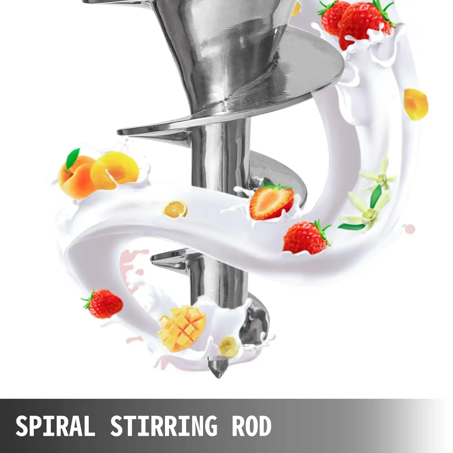 110V Frozen Yogurt Blending Machine 750W, Yogurt Milkshake Ice Cream Mixing Machine 304 Stainless Steel Construction